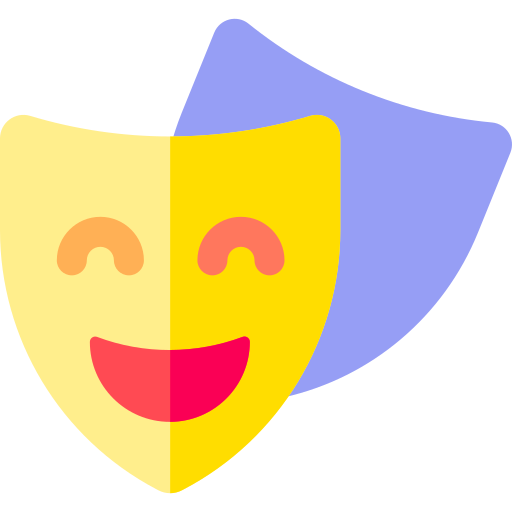 Theater Masks Basic Rounded Flat Icon