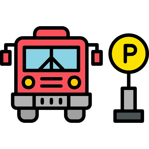 aparcamiento de autobuses icono gratis