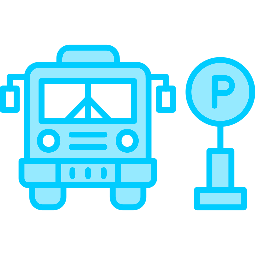 Bus parking free icon