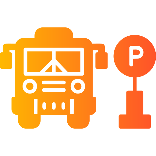 aparcamiento de autobuses icono gratis