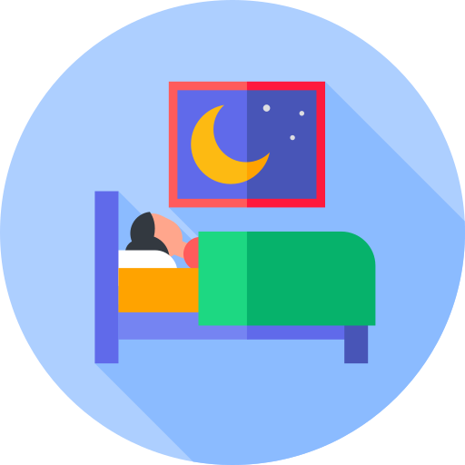 Sleep Flat Circular Flat icon