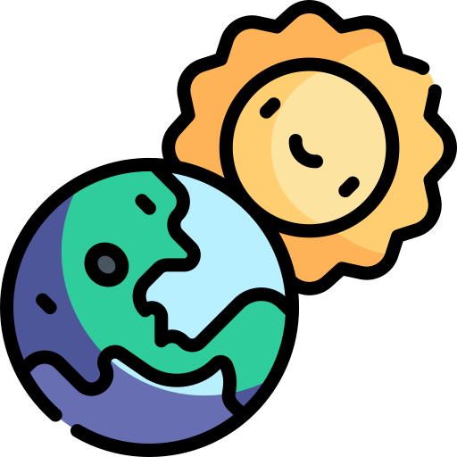 Earth Kawaii Lineal color icon