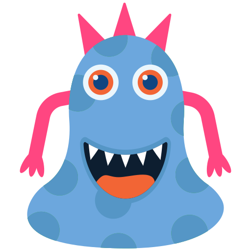 Monster free sticker Monster free sticker