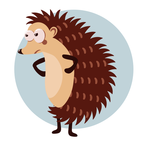 Hedgehog free sticker