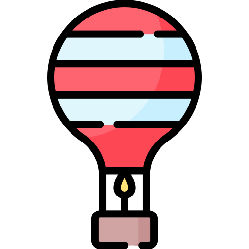 Hot air balloon Special Lineal color icon