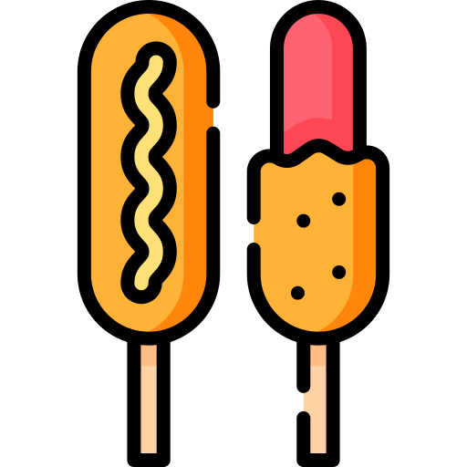 Corn dog Special Lineal color icon