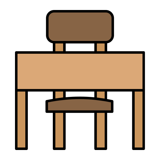 Chair and table - free icon