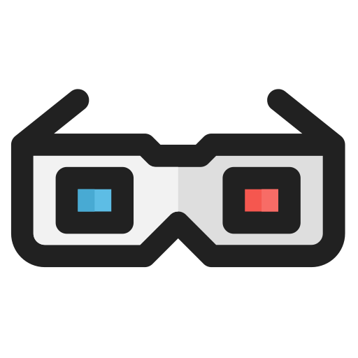 gafas 3d icono gratis