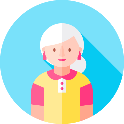 Grandmother Flat Circular Flat icon