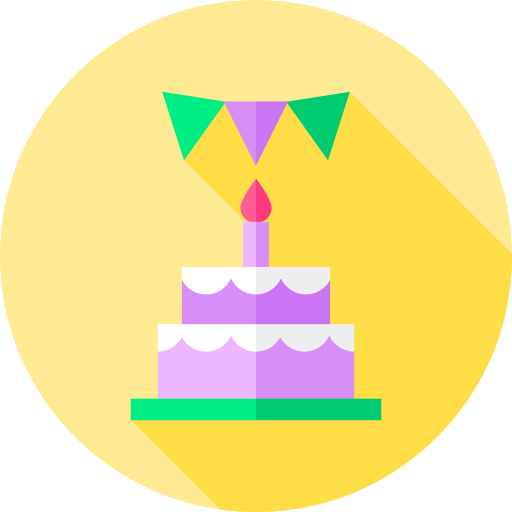 pastel de cumpleaños icono gratis