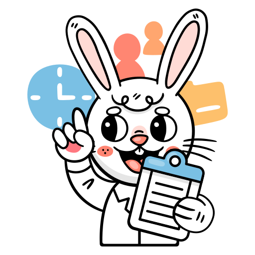 Bunny free sticker