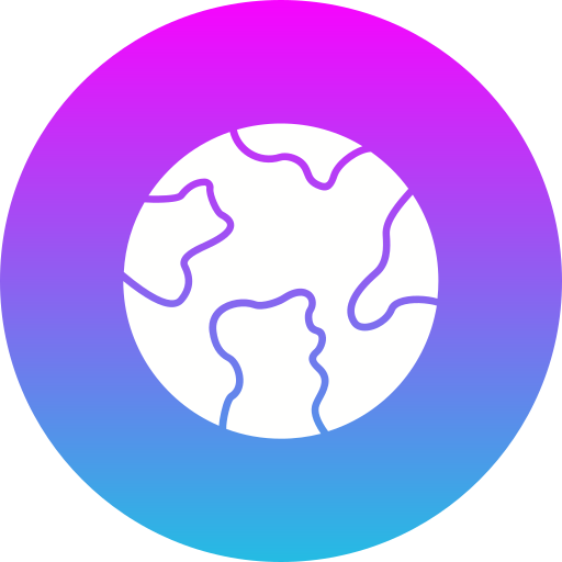 Planet earth Generic gradient fill icon