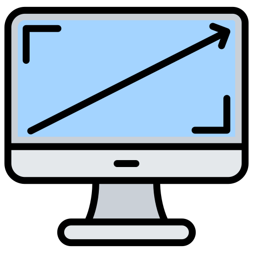 resolución icono gratis