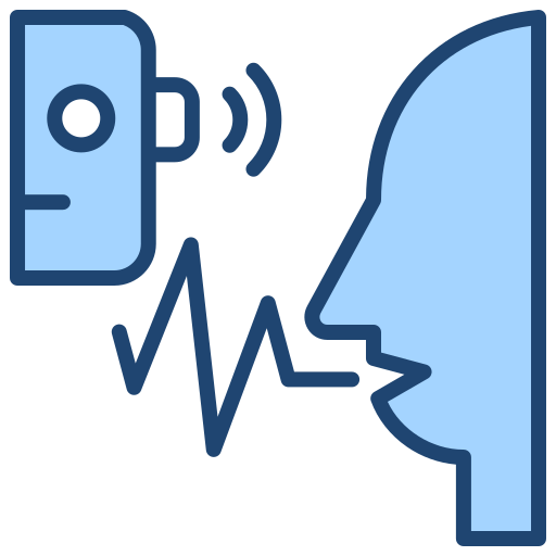 Voice recognition Generic Blue icon