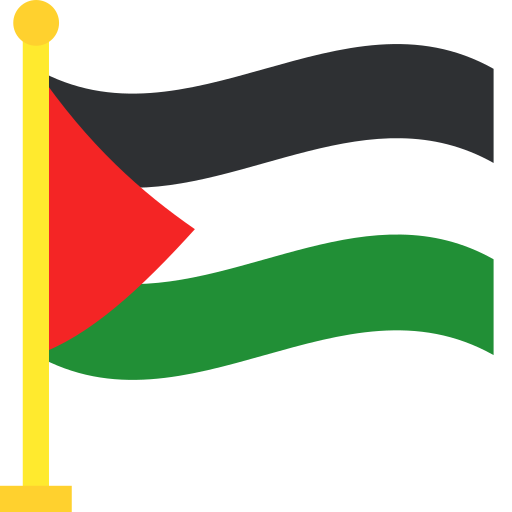 palästina palestine flag flagge fahne schild button icon Stock-Illustration