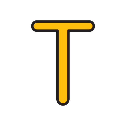 Letter t Generic Outline Color icon