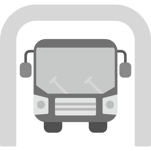 Garaje de autobuses icono gratis