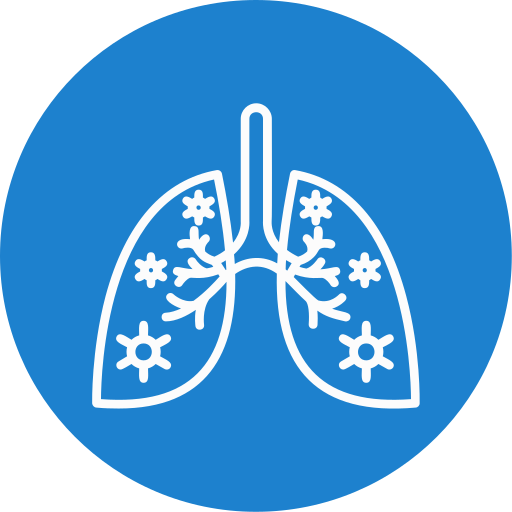 pulmones infectados icono gratis