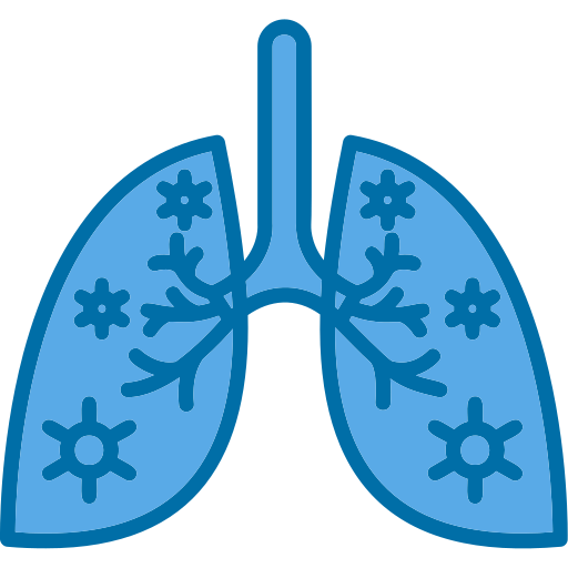 pulmones infectados icono gratis