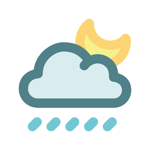 Night rain Generic Outline Color icon