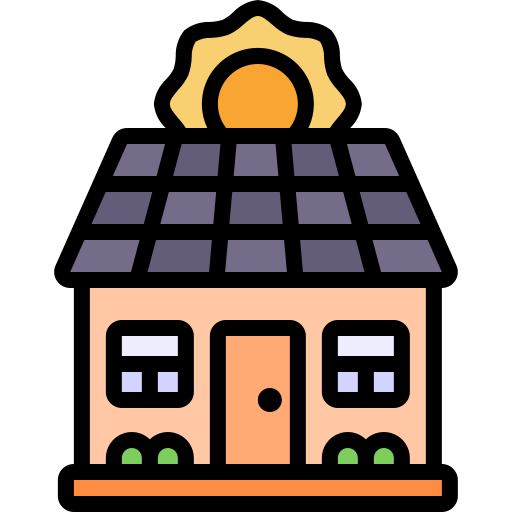 casa solar icono gratis