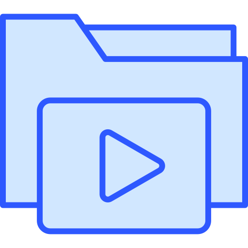 carpeta de video icono gratis