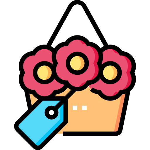 canasta de flores icono gratis