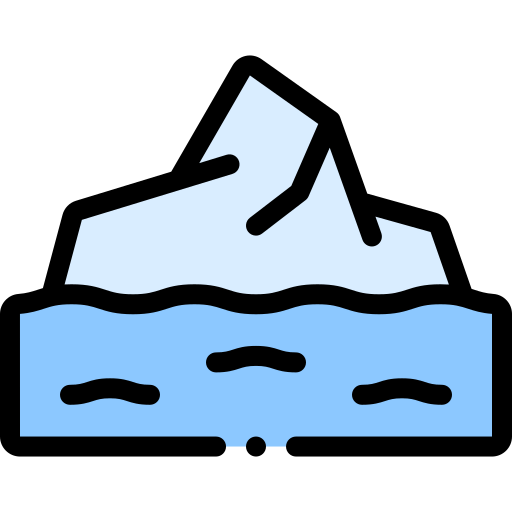 Iceberg Detailed Rounded Lineal color icon