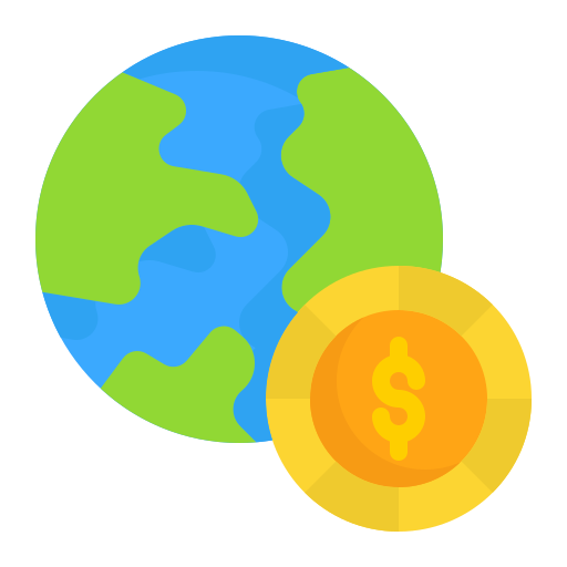 Economía global icono gratis