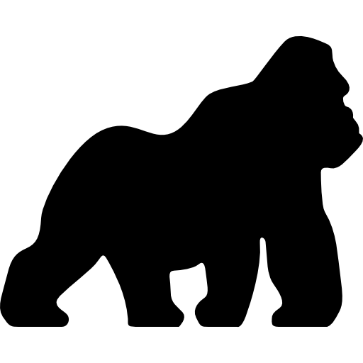 Gorilla Facing Right - Free animals icons