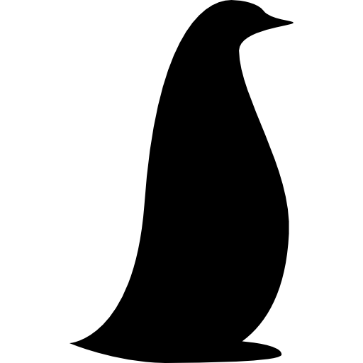 pingüino mirando a la derecha icono gratis