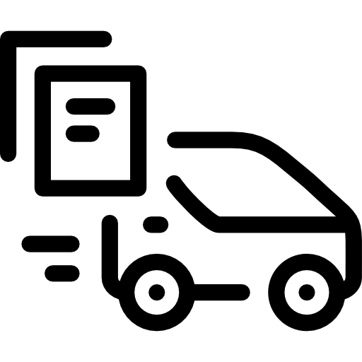 documentos del coche icono gratis