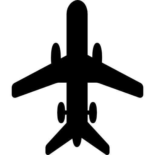 avión con ruedas icono gratis