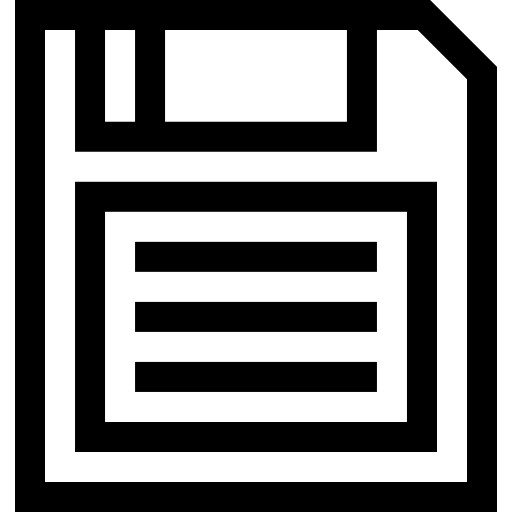 Diskette Basic Straight Lineal icon