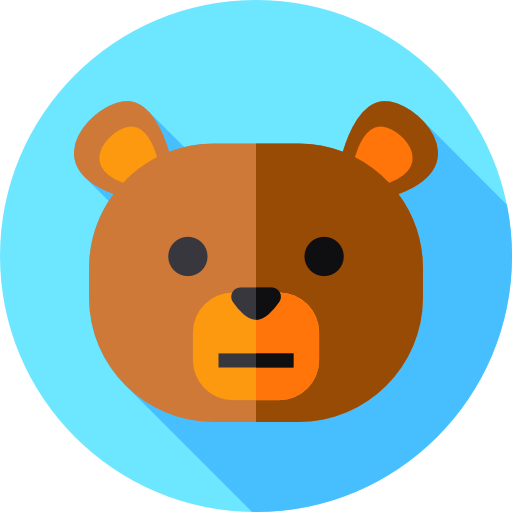 Bear Flat Circular Flat icon