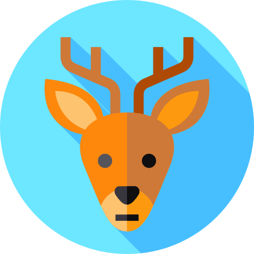 Deer Flat Circular Flat icon