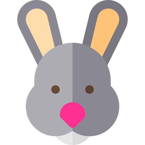 Rabbit Basic Rounded Flat icon