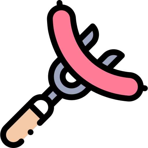 Sausage Detailed Rounded Lineal color icon