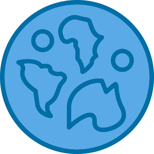 Icono De Mapa Del Mundo Generic Blue 4094