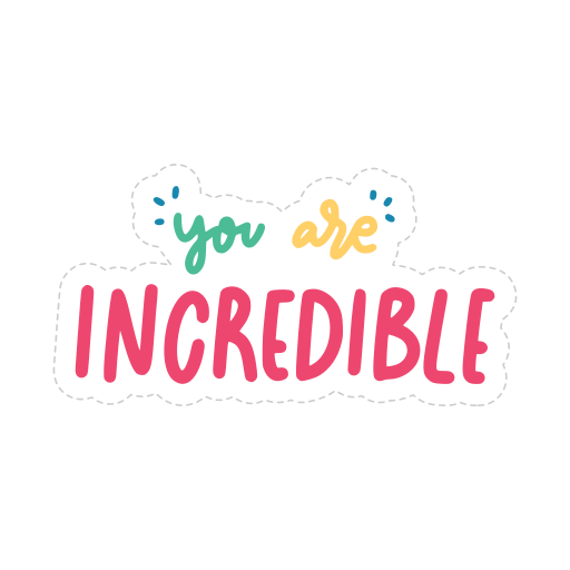 Encouraging free sticker Encouraging free sticker