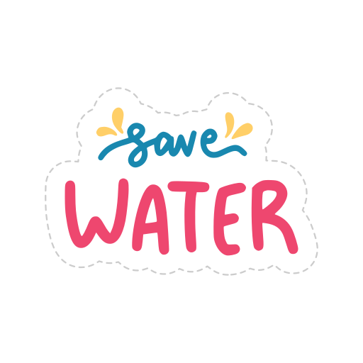 ahorrar agua gratis sticker