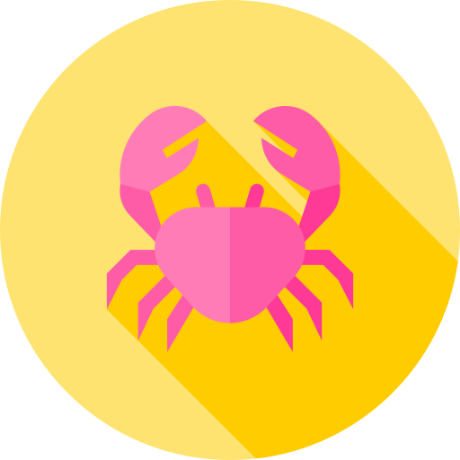 Crab Flat Circular Flat icon