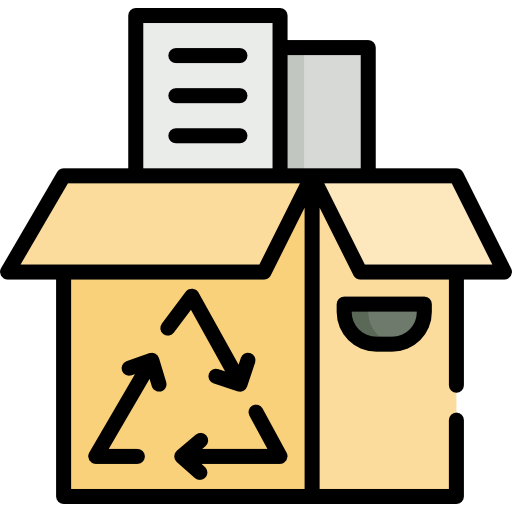 caja de reciclaje icono gratis