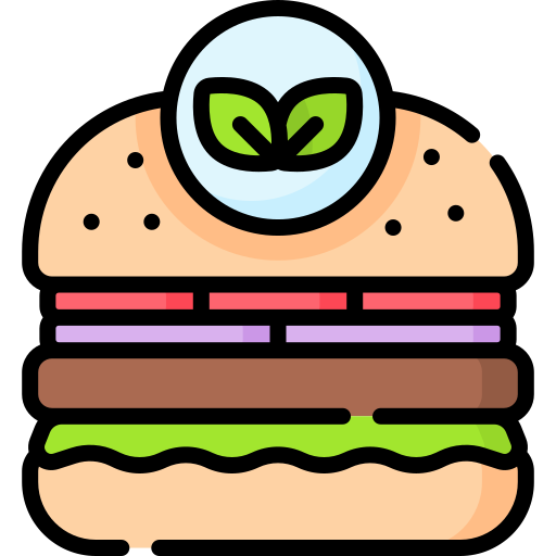 Hamburguesa vegana icono gratis