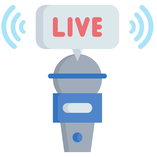 Live stream - Free communications icons