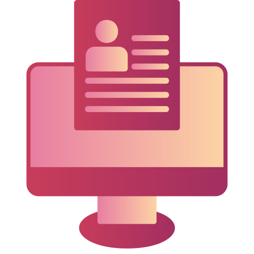 cv en línea icono gratis