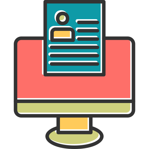 cv en línea icono gratis