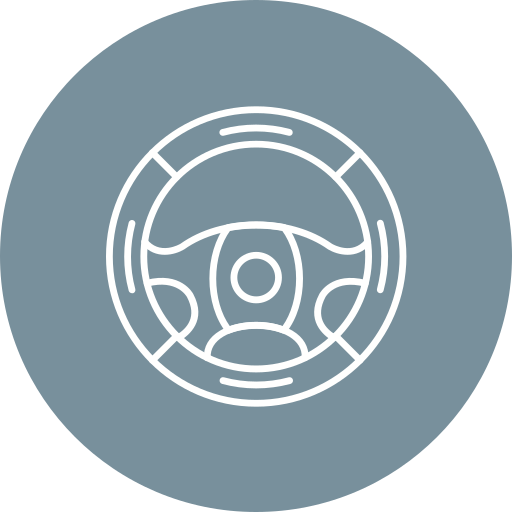 Steering wheel free icon