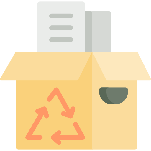 caja de reciclaje icono gratis