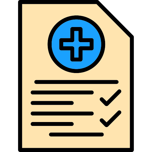 informe médico icono gratis